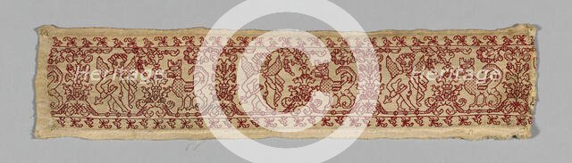 Fragment from a Border, Italy, 17th century. Creator: Unknown.