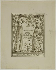 Hannah Jane Locker Lampson, 1898. Creator: Catherine Greenaway.