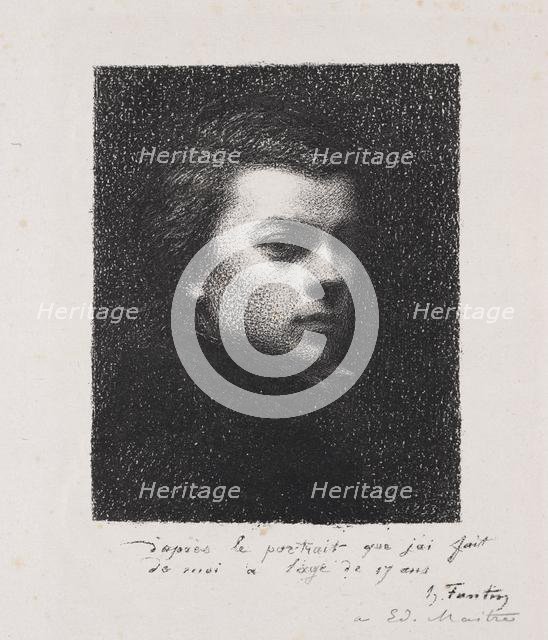 The Artist at 17 Years, 1892. Creator: Henri Fantin-Latour (French, 1836-1904).