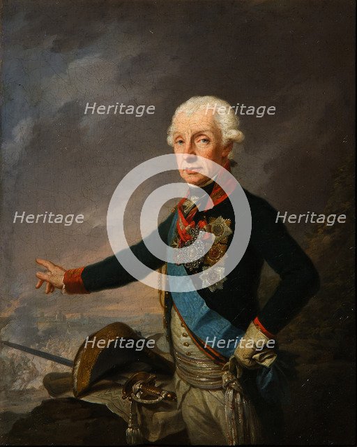 Portrait of Field Marshal Generalissimo Prince Alexander Suvorov (1729–1800), 1799. Artist: Kreuzinger, Josef (1757-1829)