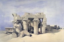 'Temple of Sobek and Haroeris at Kom Ombo', 19th century. Artist: David Roberts