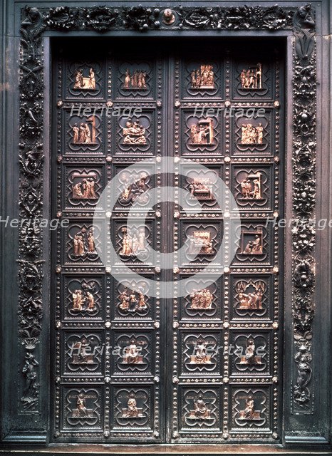 South Gate of the Baptistery of Florence Cathedral, designed by Andrea Pisano.