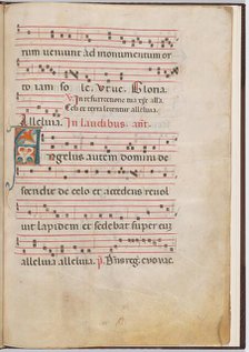 Leaf 3 from an antiphonal fragment, c. 1275. Creator: Unknown.