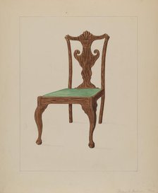 Walnut Chair, 1935/1942. Creator: Frederick Jackson.