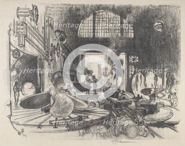 Making Propeller Blades, 1917. Creator: Joseph Pennell.