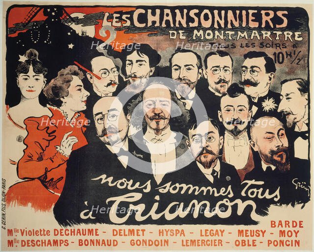 Les Chansonniers de Montmartre , c. 1890. Creator: Grün, Jules-Alexandre (1868-1938).