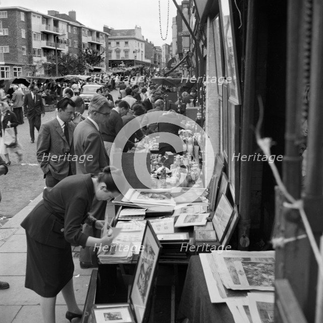 Street market, Portobello Road, Kensington, London, 1962-1964. Artist: John Gay
