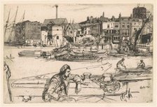 Black Lion Wharf, 1859. Creator: James Abbott McNeill Whistler.