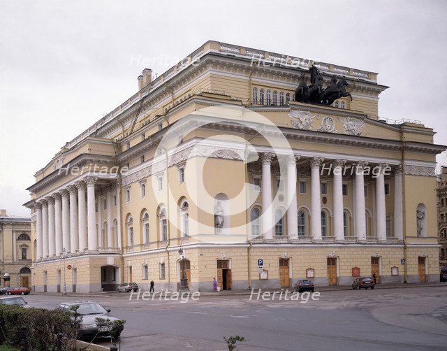 The Alexandrinsky Theatre in Saint Petersburg, 1828-1832. Artist: Rossi, Carlo (1775-1849)