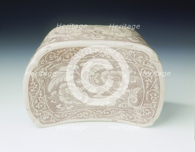 Cizhou stoneware pillow, Five Dynasties-early Northern Song dynasty, China, 10th-11th century. Artist: Unknown