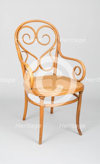 Armchair, Austria, Designed 1848/50; Made c. 1860. Creators: Michael Thonet, Gebrüder Thonet.