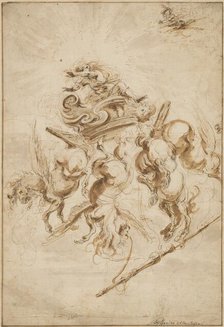 The Fall of Phaeton, c. 1655. Creator: Stefano della Bella.