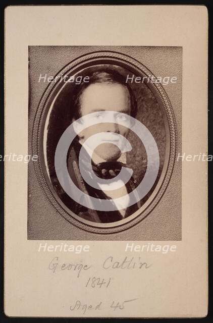 Portrait of George Catlin (1796-1872), 1841. Creator: Unknown.