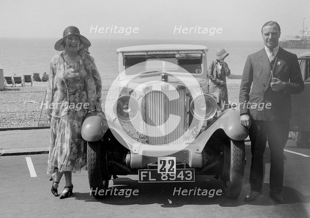 MG 18/80 of Mrs R Gough at the B&HMC Brighton Motor Rally, 1930. Artist: Bill Brunell.
