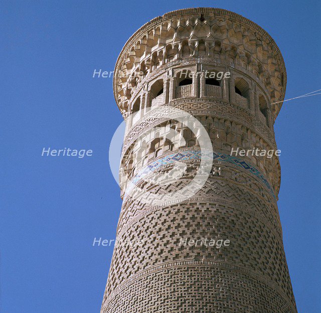 Kalian Minaret in Bukhara, 12th century. Artist: Unknown