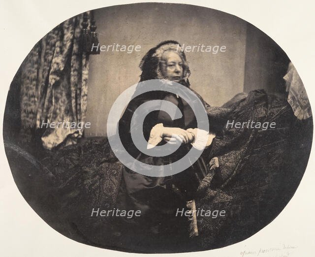 [Elderly Lady Sitting], 1854-56. Creator: Louis-Pierre-Théophile Dubois de Nehaut.