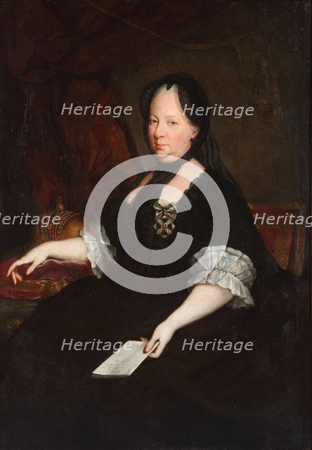 Portrait of Empress Maria Theresia of Austria (1717-1780) as a widow, 1772. Artist: Maron, Anton von (1733-1808)