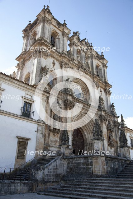 Baroque facade of the Monastery of Alcobaca, Alcobaca, Portugal, 2009.  Artist: Samuel Magal
