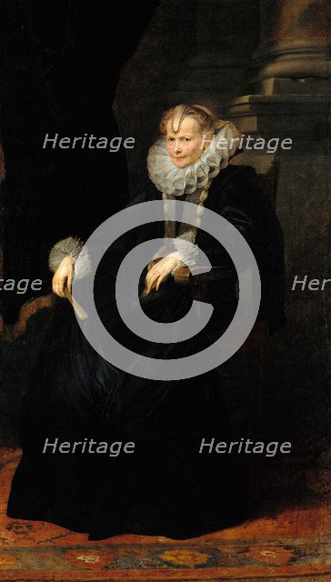 Portrait of a Genovese Lady, c. 1621. Artist: Dyck, Sir Anthonis, van (1599-1641)