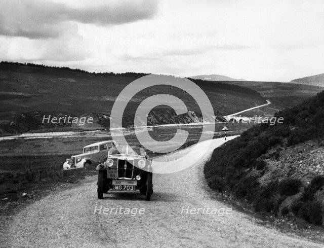 1936 MG M type Midget on Scottish rally Artist: Unknown.