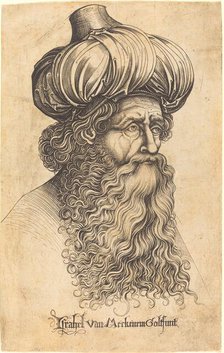 Head of an Aged Man, c. 1480/1490. Creator: Israhel van Meckenem.