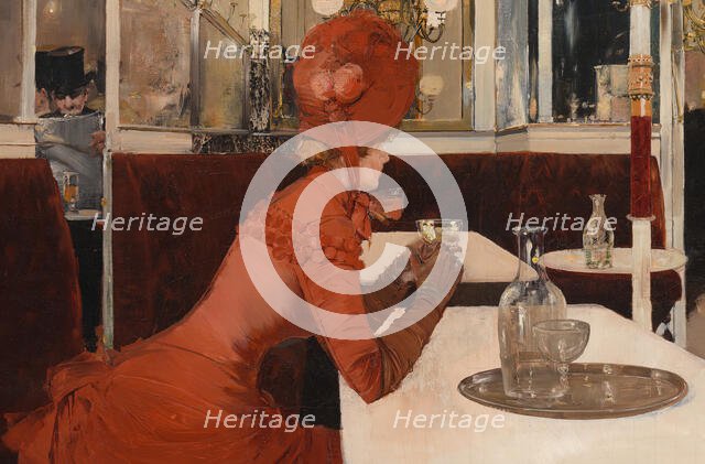 In the Café, 1882-84. Creator: Fernand Lungren.