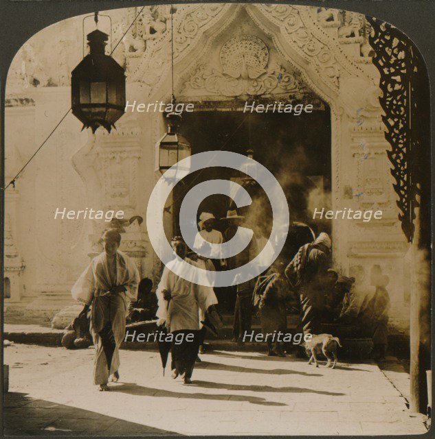 'Burmese ladies on their way to the bazaar, Mandalay, Burma', 1907. Artist: Unknown.