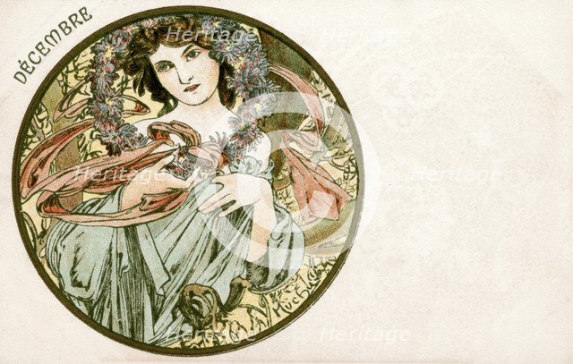 'December', 1900. Artist: Alphonse Mucha