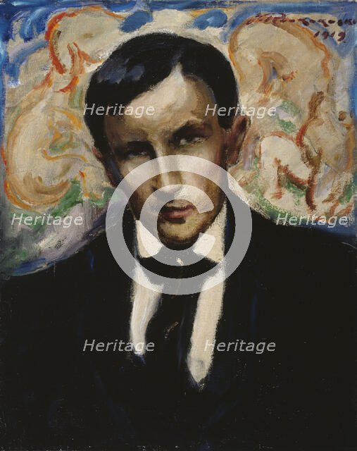 Portrait of Tyko Sallinen, 1919. Creator: Jalmari Ruokokoski.