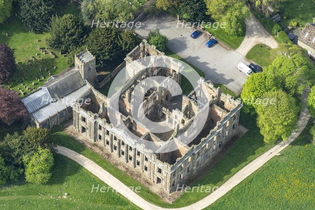 The roofless ruin of Sutton Scarsdale Hall, Derbyshire, 2025. Creator: Robyn Andrews.