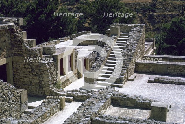Minoan Royal palace at Knossos on Crete. Artist: Unknown