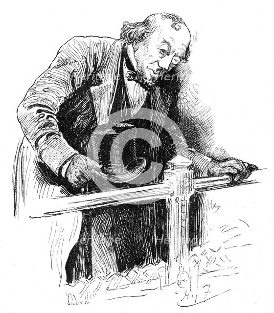 Lord Beaconsfield's last appearance, House of Commons, late 19th century, (1900).Artist: Swain