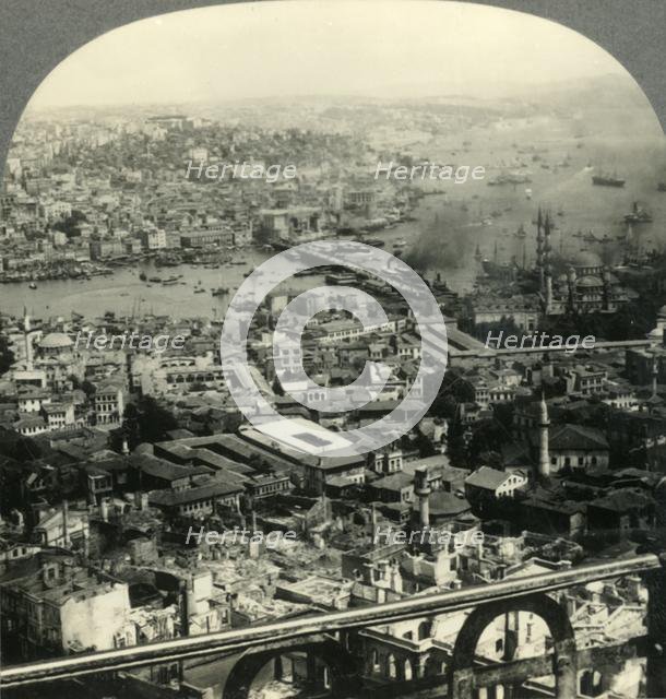 'Beautiful Istanbul, a City of Two Continents - Asia in Distance to the Northeast (Right)', c1930s. Creator: Unknown.