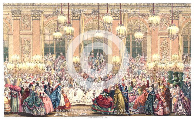 A Masquerade Ball, (1885). Creator: Urrabieta.