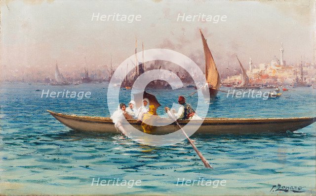 Amusement on the Caique. Artist: Zonaro, Fausto (1854-1929)