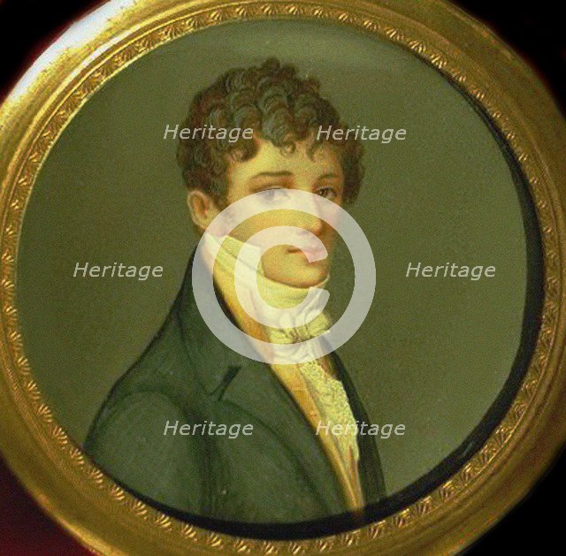 Portrait of Nikolay Afanasyevich Goncharov (1787-1861), Natalia Pushkina's father. Artist: Anonymous  