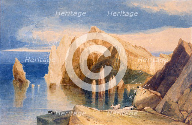 Cliffs on the North East Side of Point Lorenzo, Madeira, c1800-1840. Creator: John Sell Cotman (1782-1842).