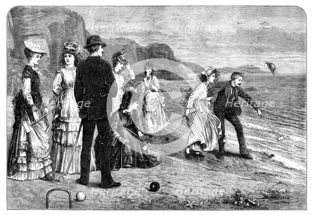 Croquet under difficulties, 1871. Creator: William Hollidge.
