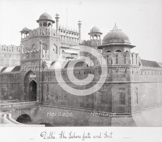 Delhi, The Laore Gate and Fort, Late 1860s. Creator: Samuel Bourne.