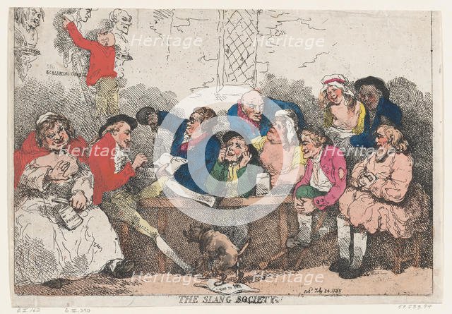 The Slang Society, July 24, 1785., July 24, 1785. Creator: Thomas Rowlandson.