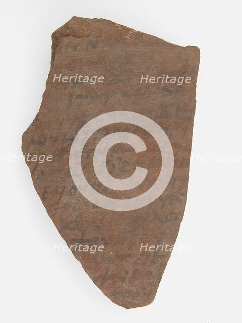 Ostrakon, Coptic, 7th century. Creator: Unknown.