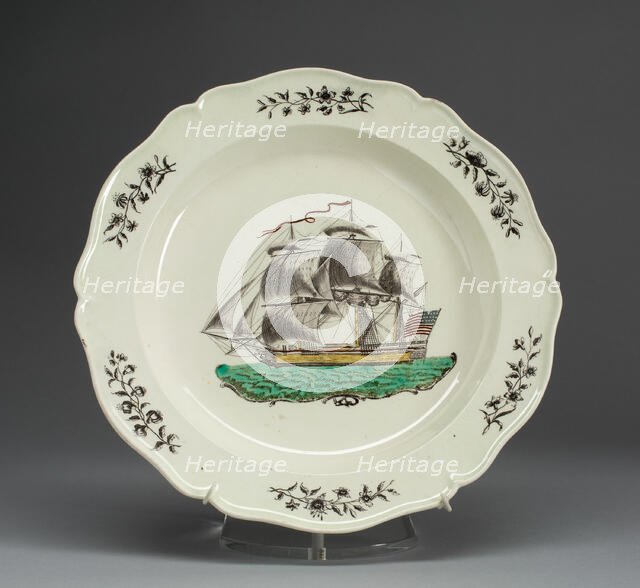 Plate, 1796-1800. Creator: Herculaneum Pottery.