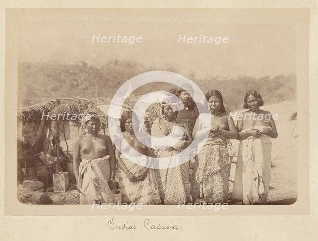 'A Group of Kadiweu Women with a White Man', 1884. Creator: Unknown.