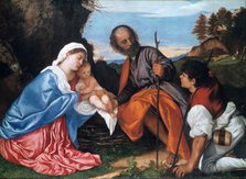 'The Holy Family with a Shepherd', c1510. Artist: Titian