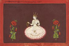 Saraswati, folio from a Goddess series, ca. 1680-1700. Creator: Wajid.