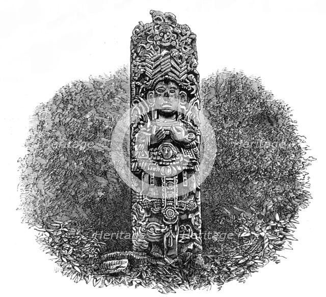 The Ruins of Copan, Central America: monolith, 1864. Creator: Unknown.