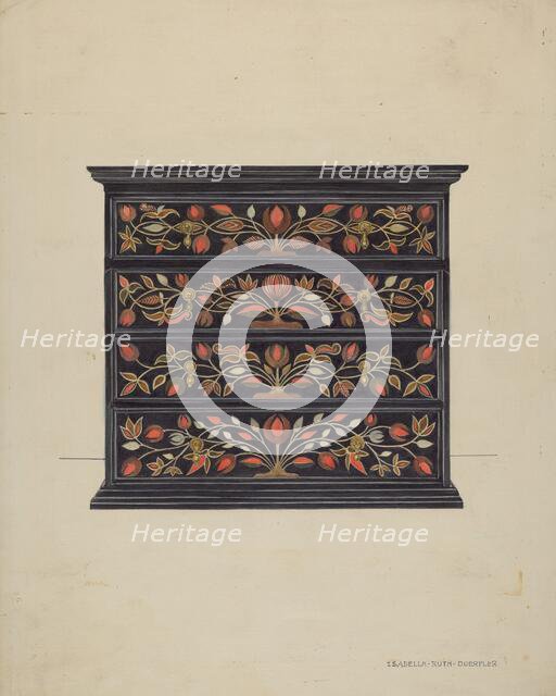 Painted Chest of Drawers, c. 1937. Creator: Isabella Ruth Doerfler.