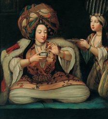 Enjoying Coffee, Early 18th cen.. Artist: French master  