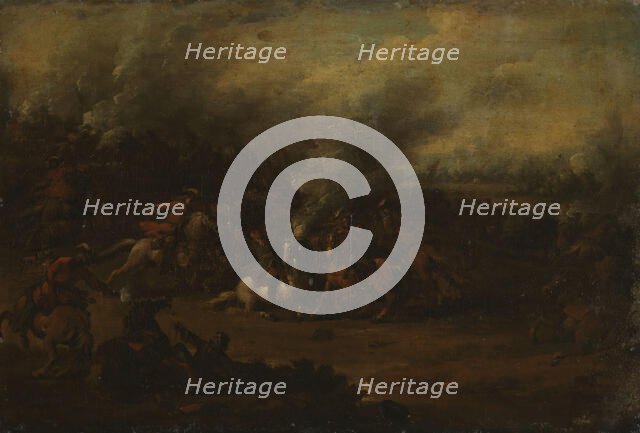 A Cavalry Fight, Undated. Creator: Georg Philipp Rugendas.