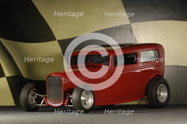Ford Buttera Bradley Custom Sedan 1932. Artist: Simon Clay.